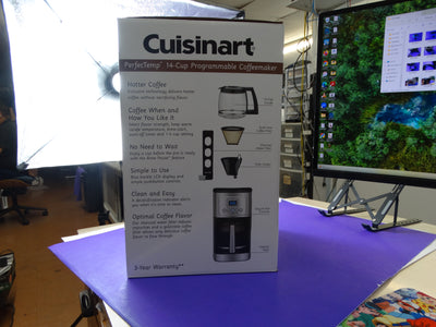 Cuisinart PerfectTemp 14-Cup Programmable Coffeemaker (Model DCC-3200P1).