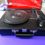 Crosley Cruiser Deluxe CR8005E-BK – 3-Speed Portable Suitcase Turntable with Built-In Speakers