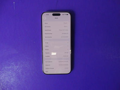 Apple iPhone 16 Pro Max Titanium (256GB, iOS 26.0.1, Unlocked) – Excellent Condition
