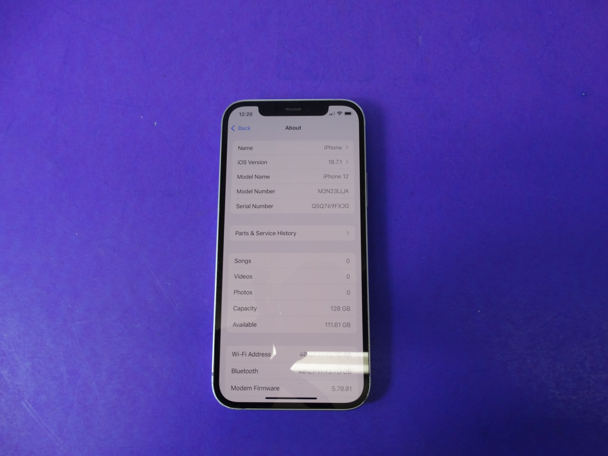 Apple iPhone 12 – 128GB (Unlocked) | iOS 18.7.1 | 76% Battery | Back Crack - WeBuyElectronic