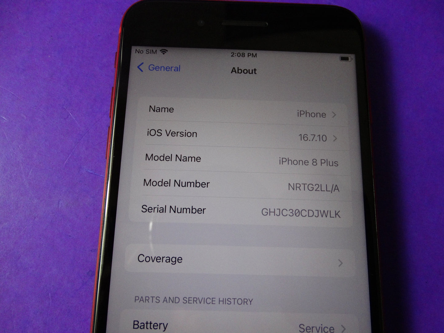 iPhone 8 Plus – 64GB (Unlocked) | iOS 16.7.10 | 76% Battery | Back Glass Crack - WeBuyElectronic