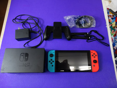 Nintendo Switch Console Neon Red/Blue  Complete Set  Fully Tested