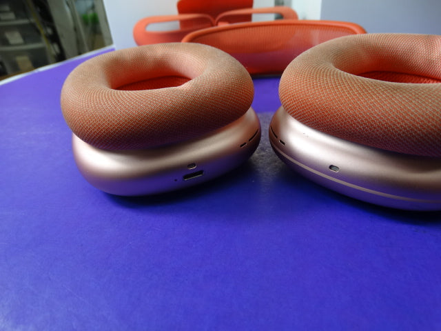 Apple AirPods Max – Pink Aluminum Ear Cups, Red Headband, A2096 – Premium Wireless Audio