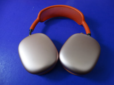Apple AirPods Max – Pink Aluminum Ear Cups, Red Headband, A2096 – Premium Wireless Audio
