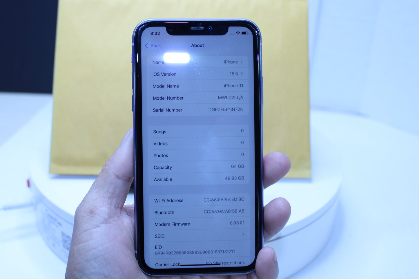Unlocked Apple iPhone 11 64GB (A2111 MWLC2LL/A) – Clean IMEI, 95% Battery, iOS Ready
