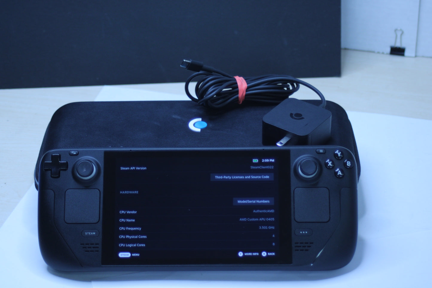 Valve Steam Deck 512GB Handheld Gaming Console – w/ Case & Charger – Black