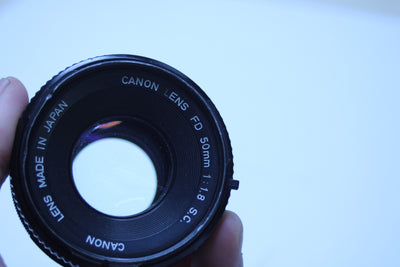 Canon FD 50mm f/1.8 S.C. Prime Lens – Vintage Manual Focus for Film Cameras