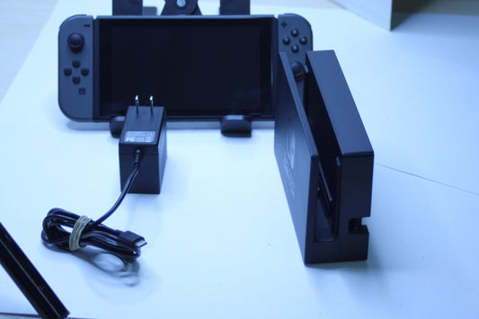 Nintendo Switch Console V1 with Black Joy-Cons, Dock & Charger – Tested & Ready to Play