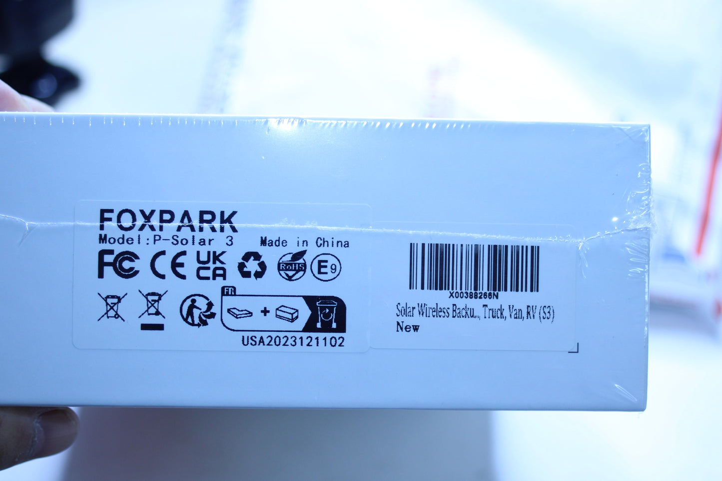 Solar Powered Foxpark 3 Wireless Backup Camera - 5" HD Monitor, 1080P Display
