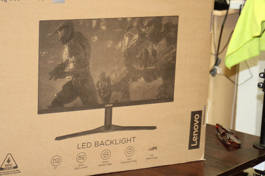 Lenovo G27q-20 27" QHD 165Hz Gaming Monitor – 1440p 1ms HDR Display