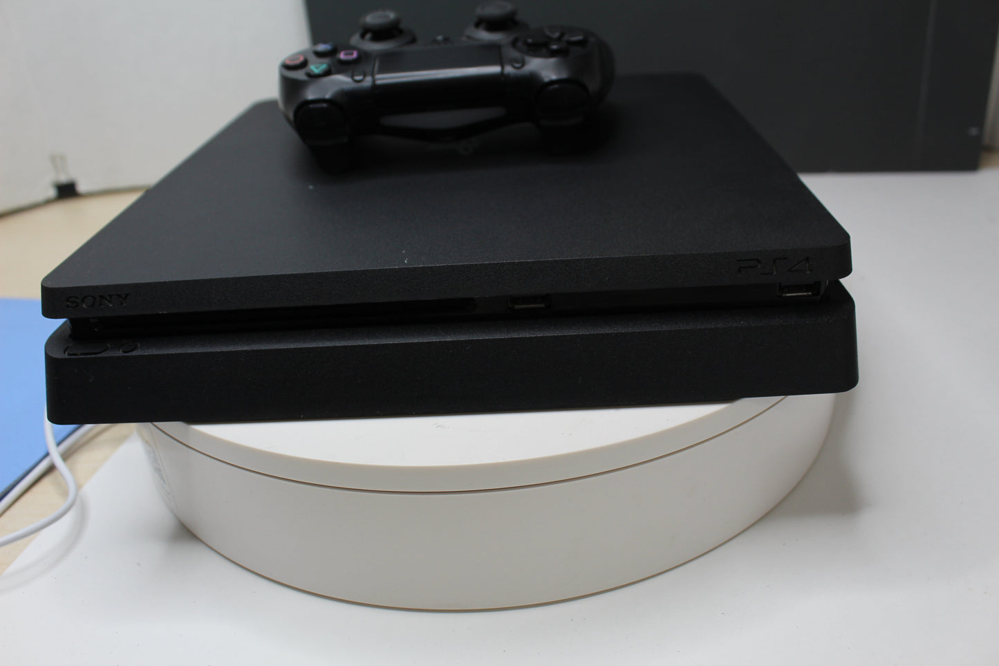 Sony PlayStation 4 Slim 1TB Console Bundle with Controller, Game & All Cables – Ready to Play