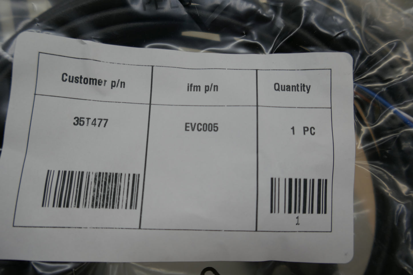 Ifm EVC005 Female 5-Pin Cordset Receptacle Industrial Connector