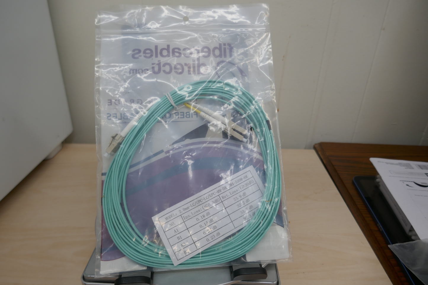 OM4 LC to LC Duplex 50/125 Fiber Optic Cable – 6 Meter (19.7ft) – 10Gb High-Speed Multimode Patch Cord by FiberCablesDirect