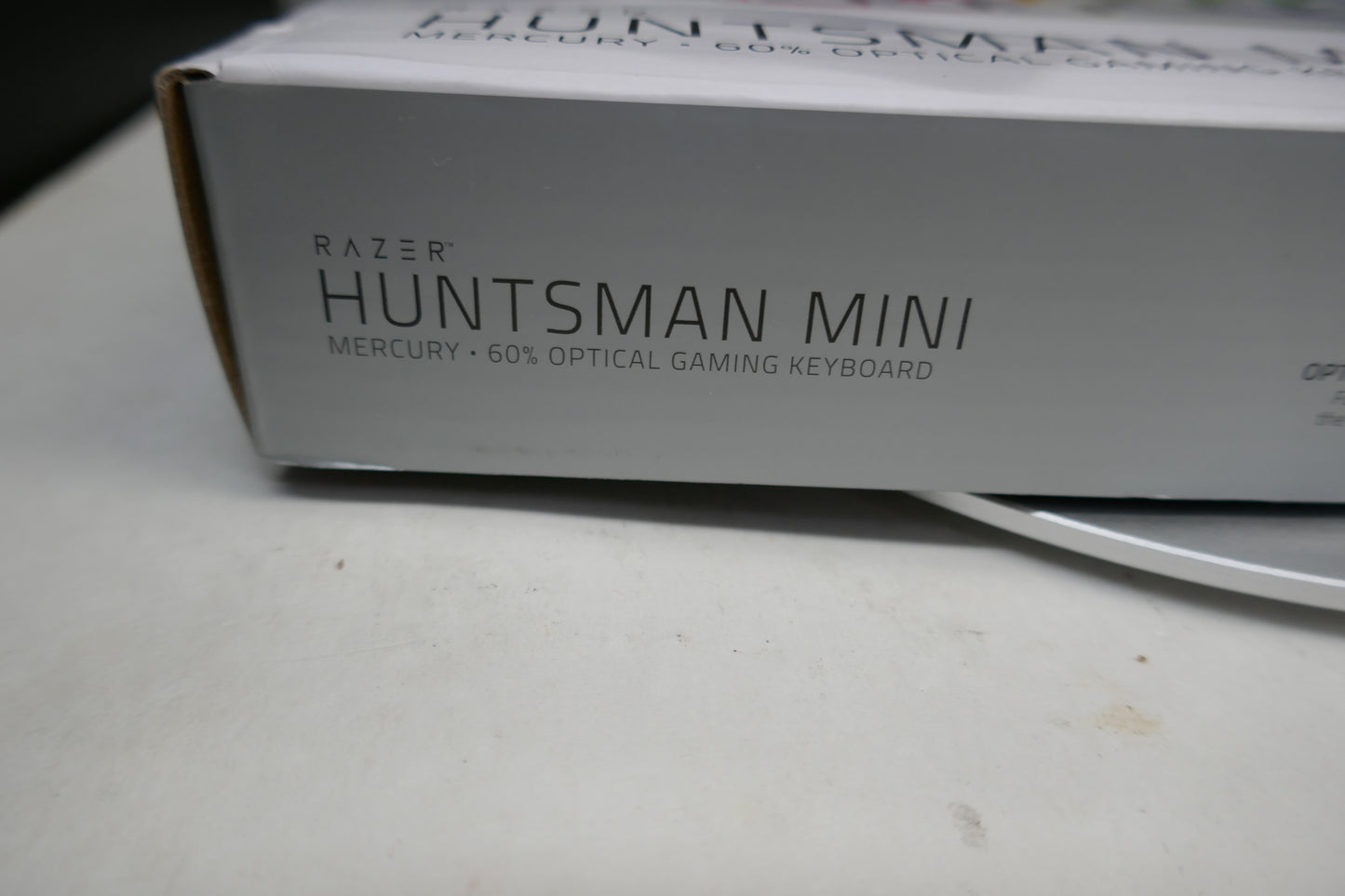 Razer Huntsman Mini Optical Gaming Keyboard (Mercury White) 60% – Clicky Purple Switches