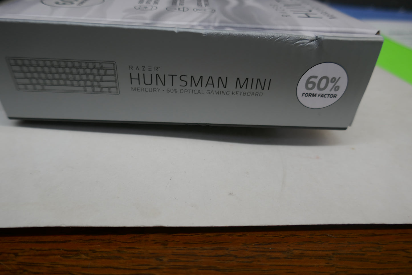 Razer Huntsman Mini Optical Gaming Keyboard (Mercury White) 60% – Clicky Purple Switches
