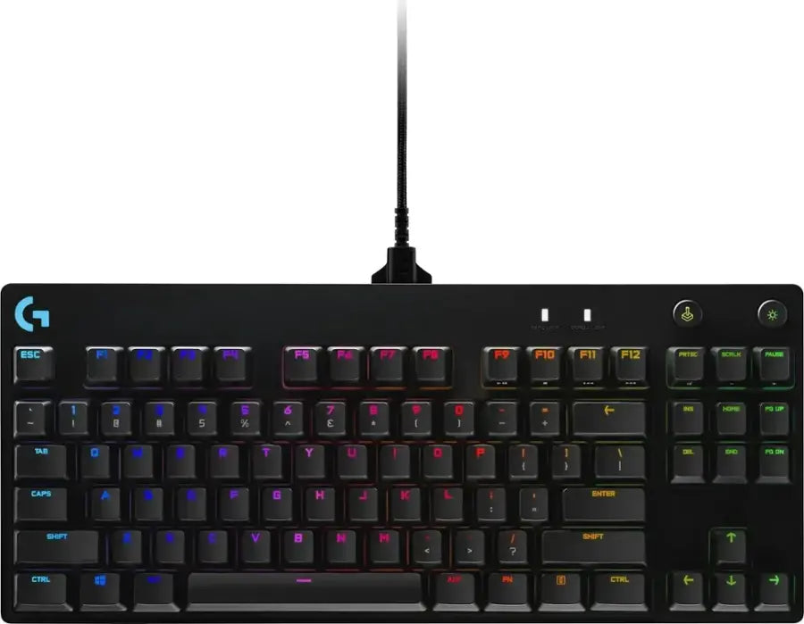 Logitech G PRO TKL Wired Mechanical Gaming Keyboard – GX Blue Clicky Switches, RGB Backlit – Black