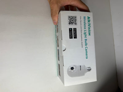 AlkiVision 2K Wireless Light Bulb Security Camera WiFi 360° Pan Tilt Night Vision - WeBuyElectronic