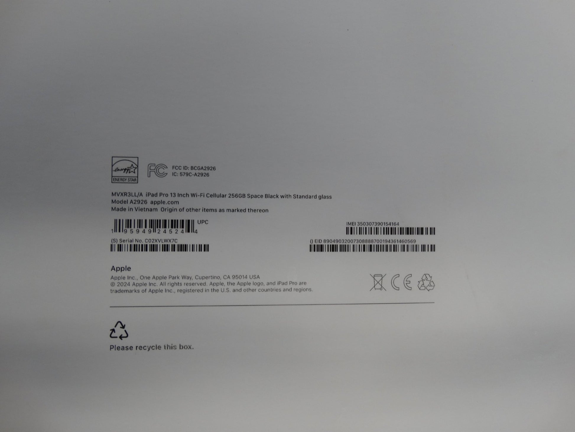 Apple iPad Pro 13” 256GB M4 Wi-Fi + Cellular Tablet – Brand New, A2926 - WeBuyElectronic