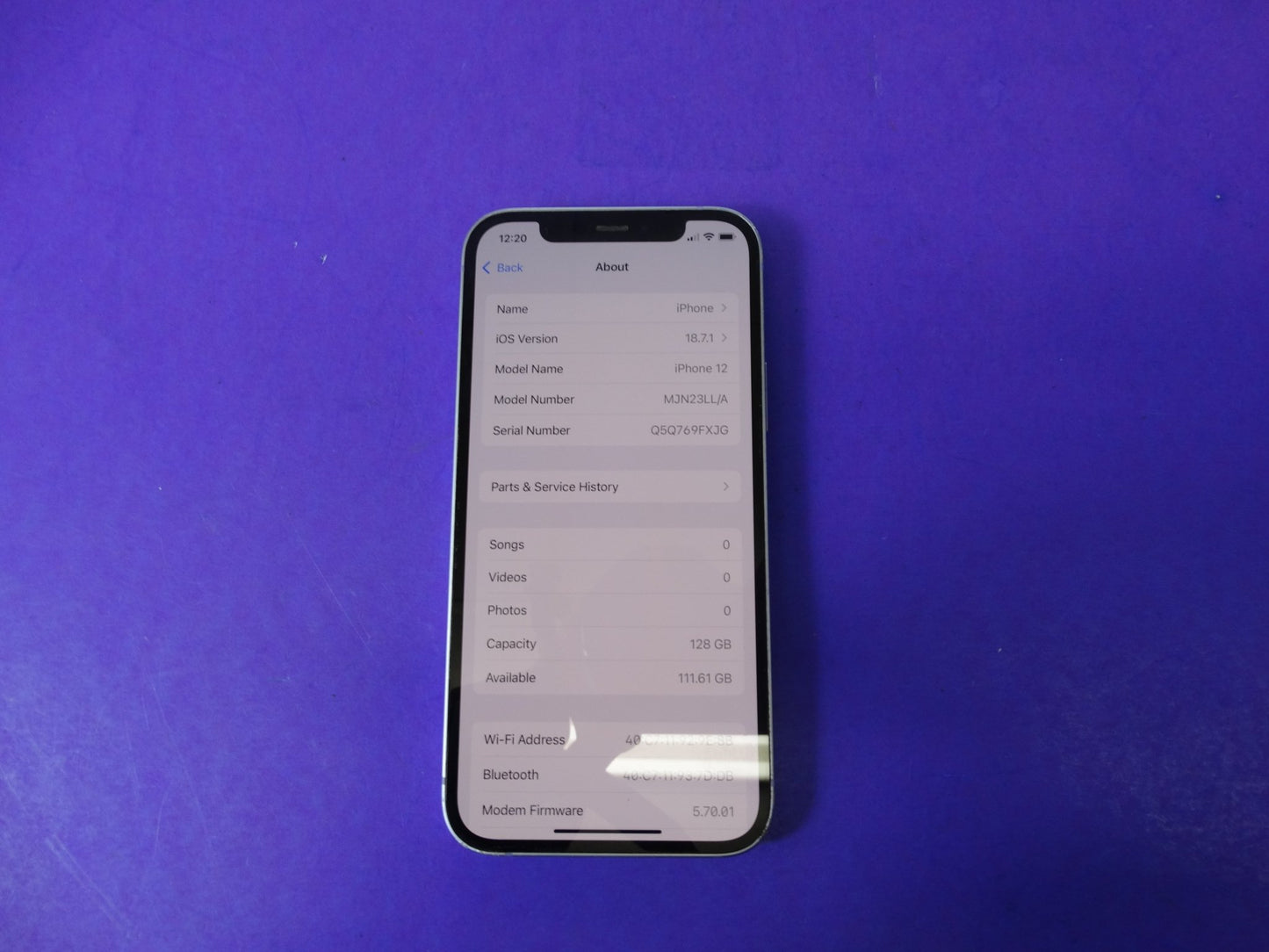 Apple iPhone 12 – 128GB (Unlocked) | iOS 18.7.1 | 76% Battery | Back Crack - WeBuyElectronic