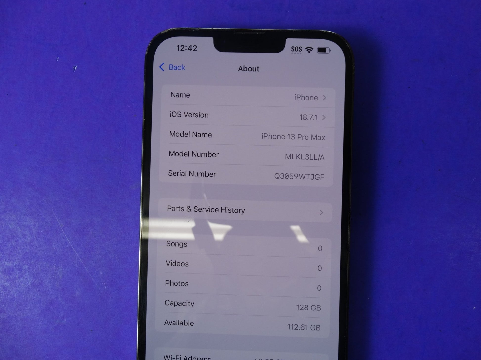 Apple iPhone 13 Pro Max – 128GB (Unlocked) | iOS 18.7.1 | 73% Battery Health | Model MLKL3LL/A - WeBuyElectronic