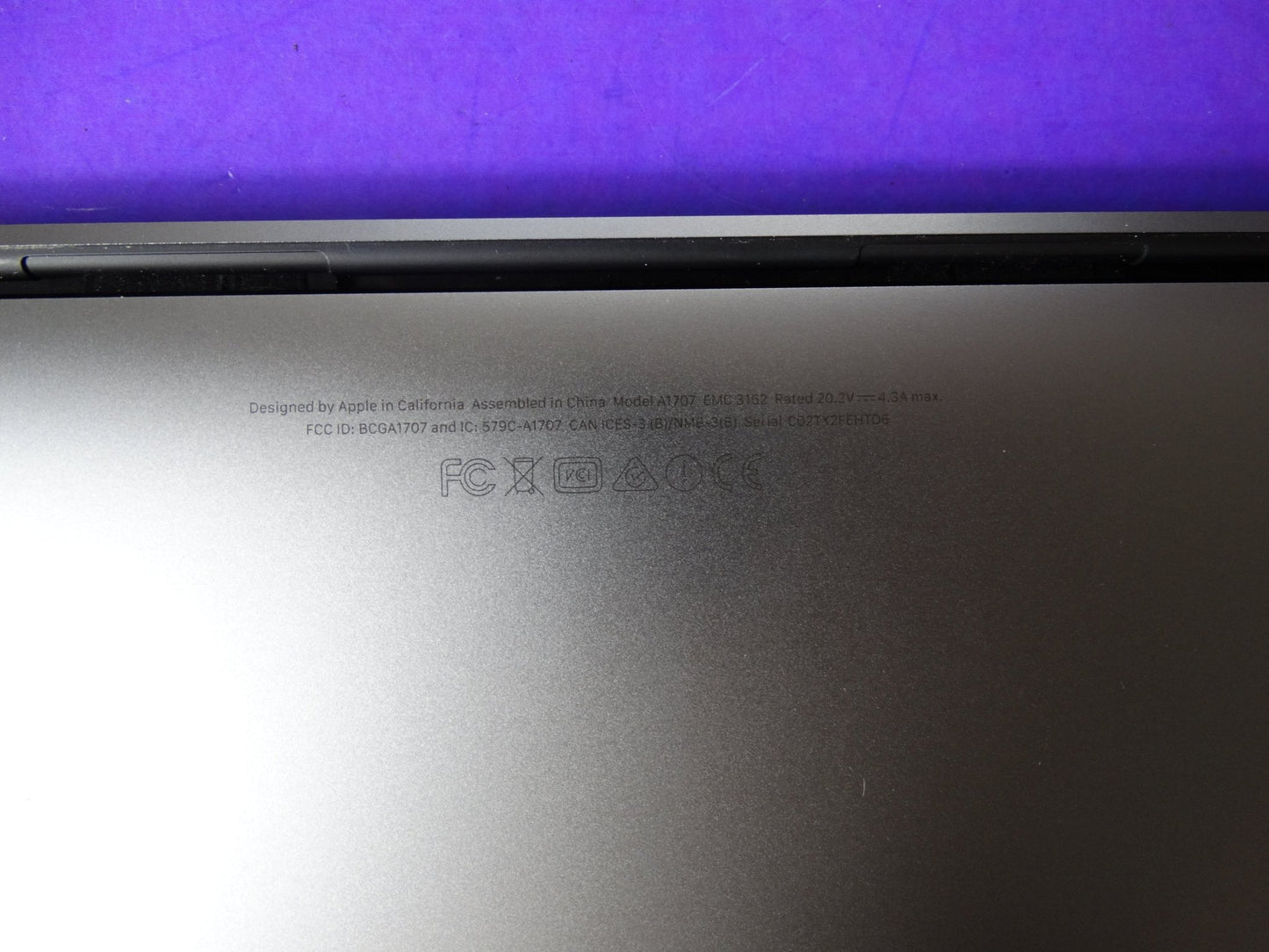 Apple MacBook Pro 15.4" (A1707) – 2.9GHz i7 Quad | 16GB RAM | 512GB SSD | macOS 13.6.8 | 99 Battery Cycles - WeBuyElectronic