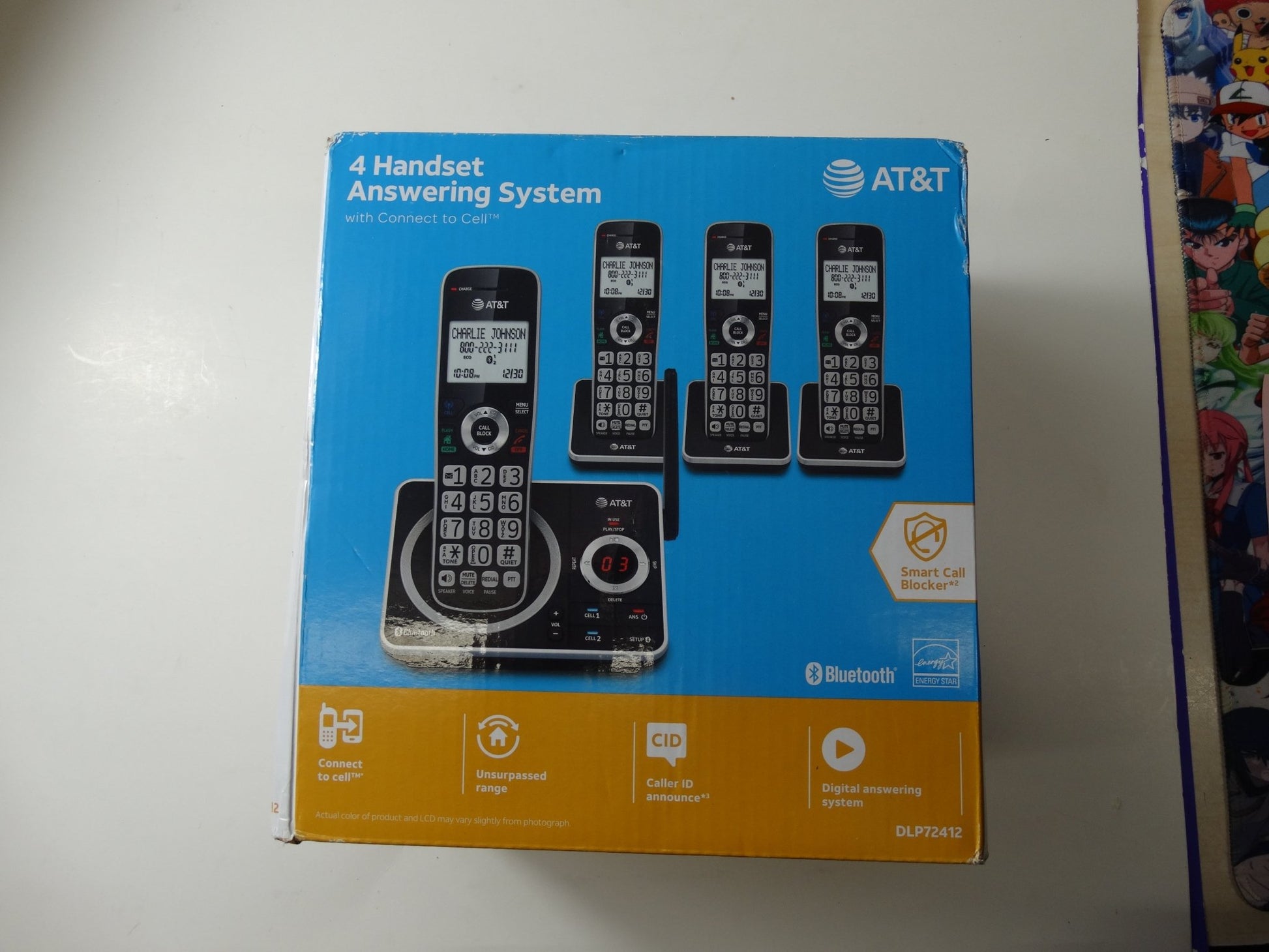 AT&T DLP72412 – 4-Handset Expandable Cordless Phone with Bluetooth, Smart Call Blocker & Answering System - WeBuyElectronic
