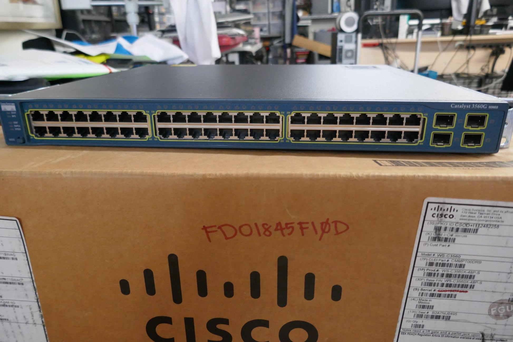 Cisco Catalyst 3560G WS - C3560G - 48TS - S 48 - Port Gigabit Ethernet Switch | Managed Rackmount - WeBuyElectronic