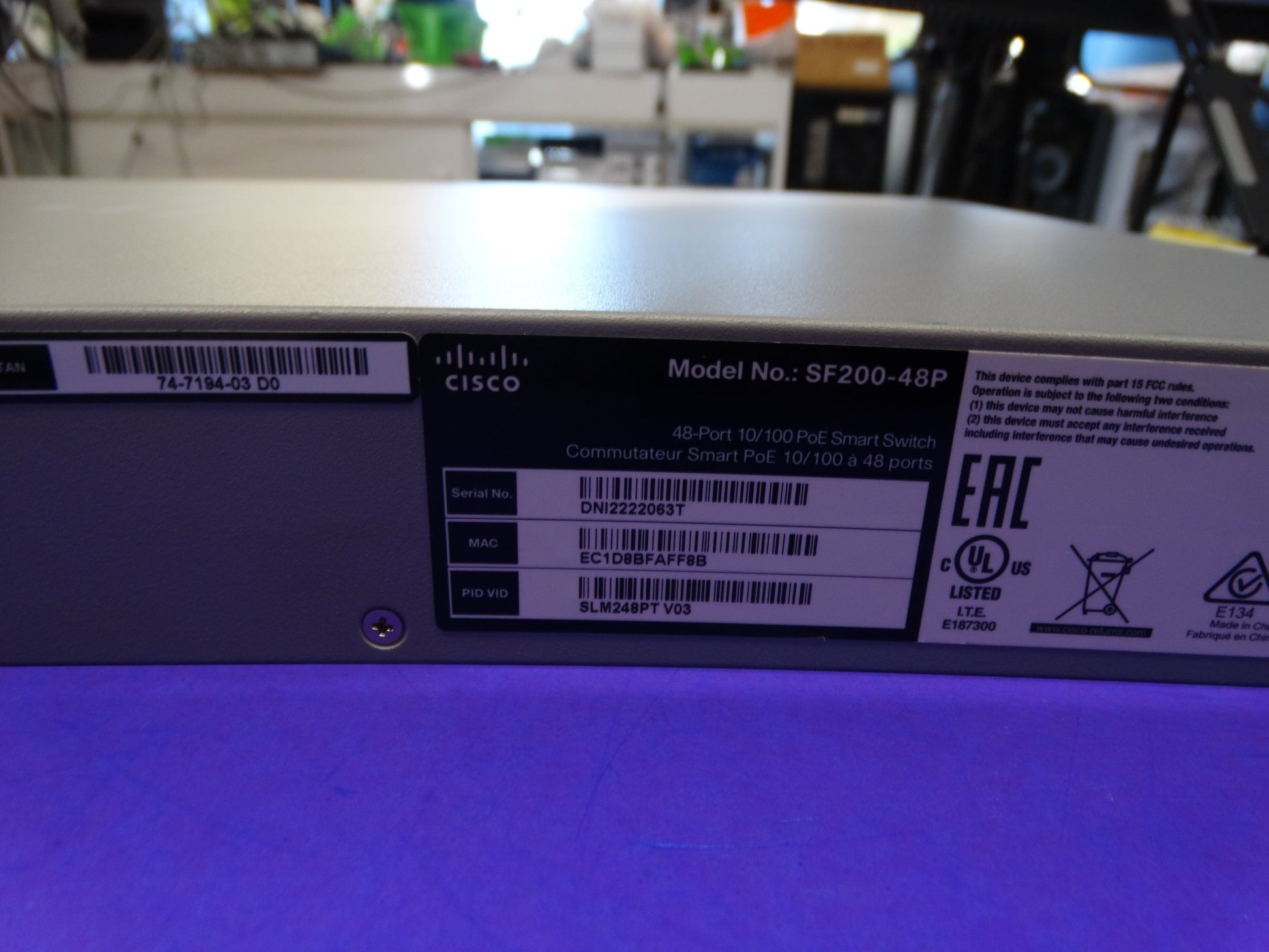 Cisco SF200-48P Smart Switch – 48-Port 10/100 PoE Managed Network Switch - WeBuyElectronic