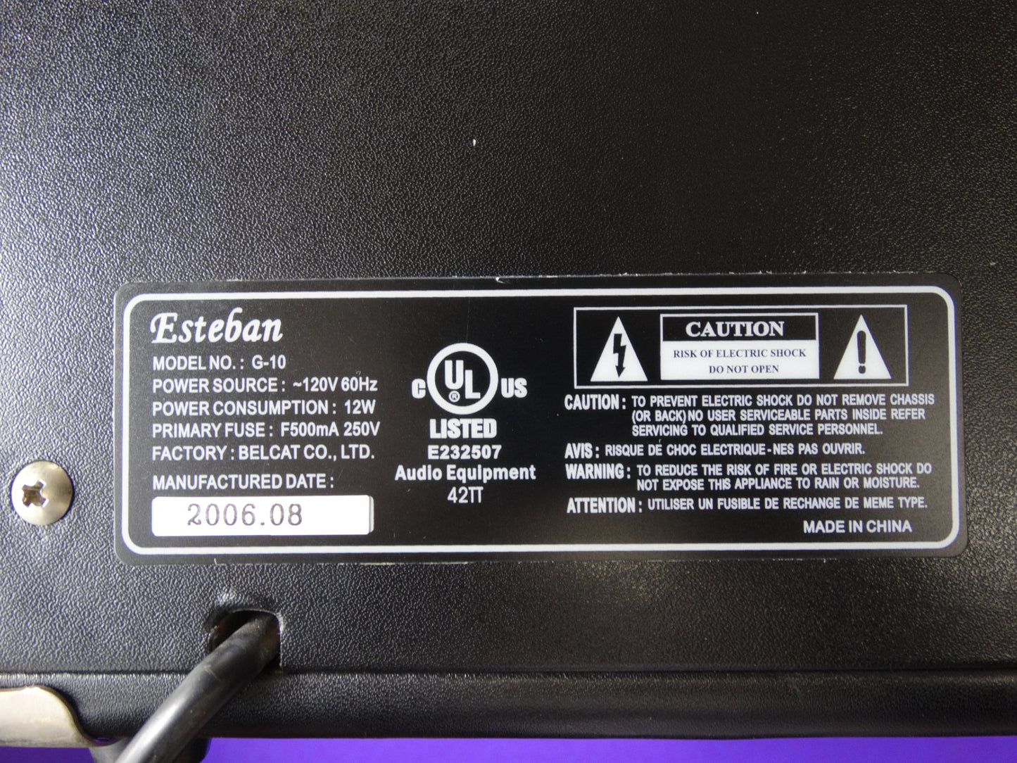 Esteban G-10 Guitar Amplifier - WeBuyElectronic