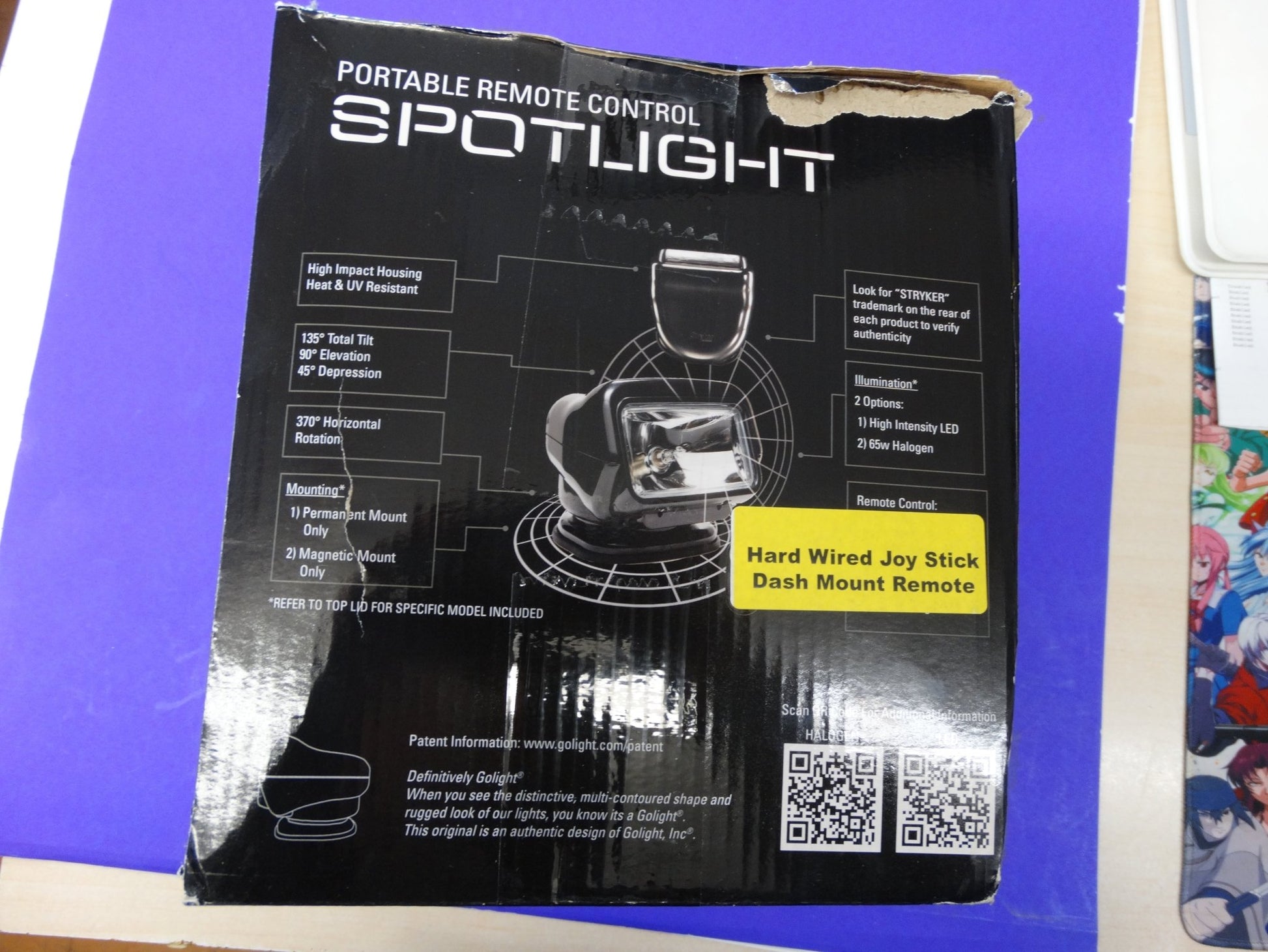 Golight Stryker 32214 LED Spotlight – Permanent Mount with Hardwired Dash Remote - WeBuyElectronic