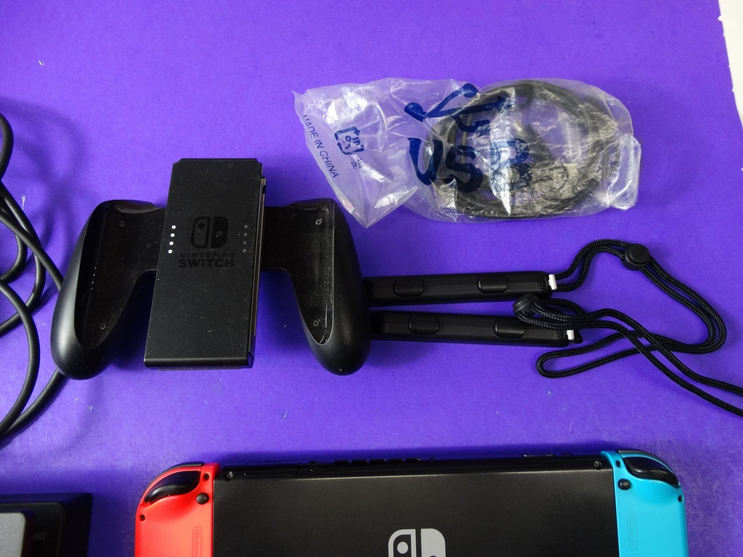 Nintendo Switch Console Neon Red/Blue Complete Set Fully Tested - WeBuyElectronic