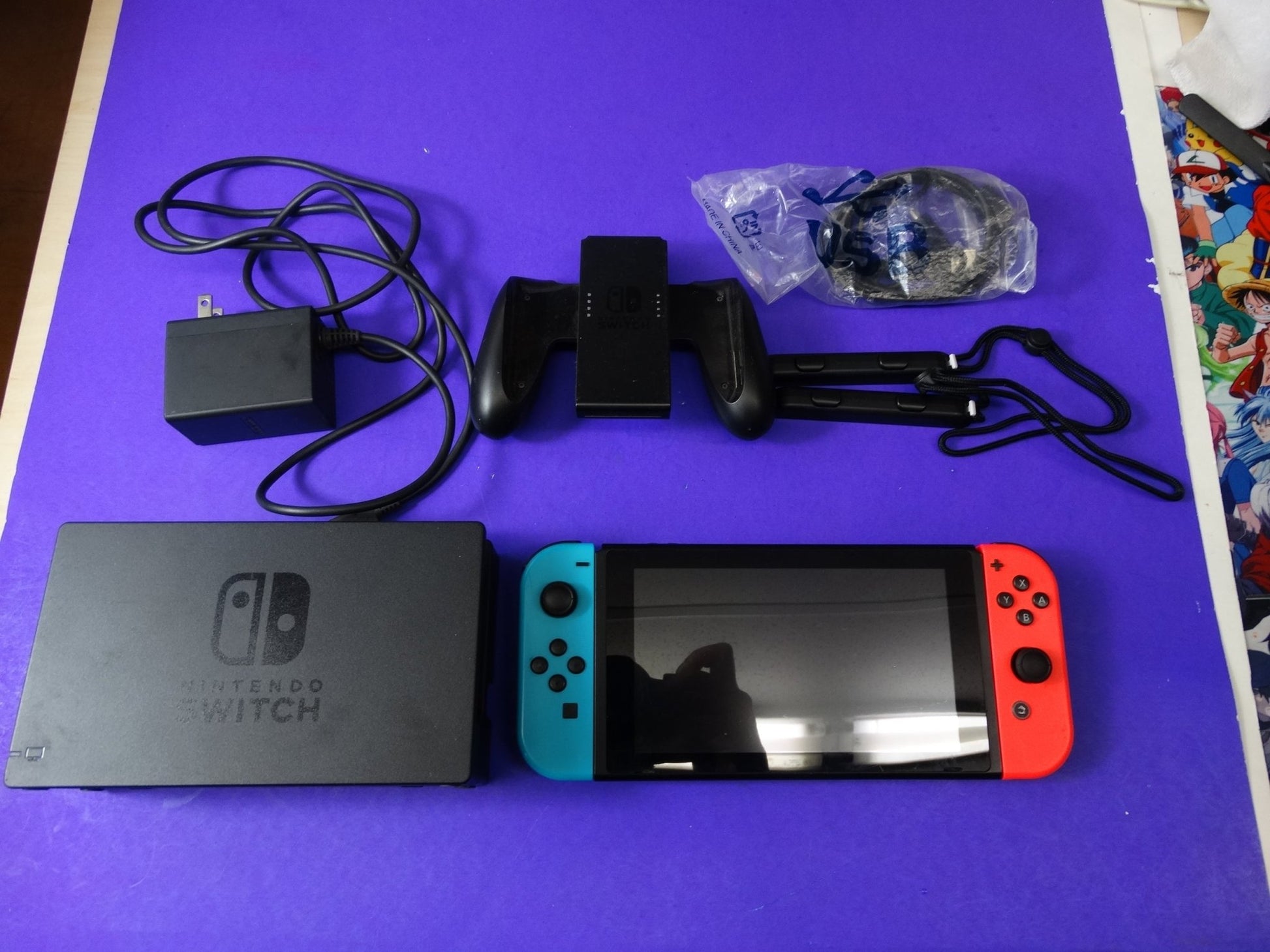 Nintendo Switch Console Neon Red/Blue Complete Set Fully Tested - WeBuyElectronic
