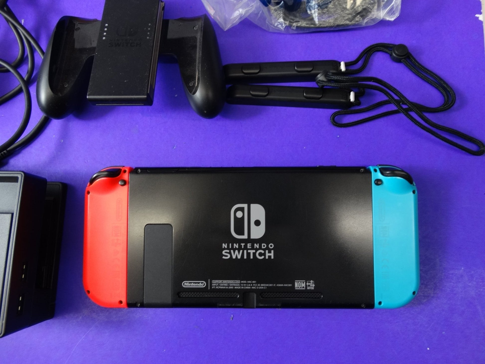 Nintendo Switch Console Neon Red/Blue Complete Set Fully Tested - WeBuyElectronic