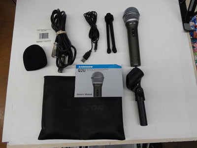 Samson Q2U Recording & Podcasting Pack – USB/XLR Dynamic Microphone with Accessories - WeBuyElectronic