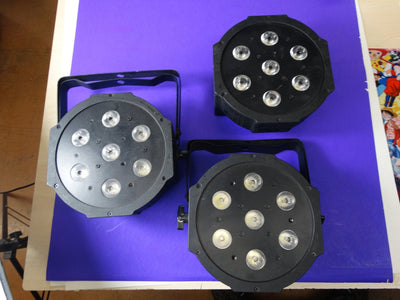 Set of 3 DMX LED PAR Can Stage Lights – RGB Mixing, Sound Active, Auto & DMX Modes - WeBuyElectronic