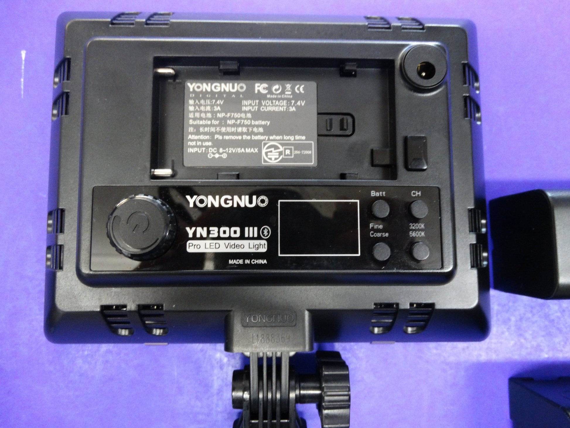 Yongnuo YN300 III Pro LED Video Light with 2 Batteries & Remote Control - WeBuyElectronic